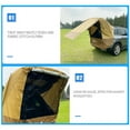 thumbnail image 5 of Portable Camping Car Trunk Tent SUV Awning Shelter Rear Sunshade Canopy Brown, 5 of 9