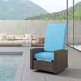 thumbnail image 5 of GVN Patio Lounge Chair,Outdoor Chaise Lounge Chair,Outdoor Wicker Swivel Recliner Chair, Lifting Footrest, 360° Rotating Basic, Water-resistant Cushions, Sky Blue, 5 of 10