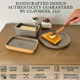 thumbnail image 5 of Mora Ceramic Two-in-One Butter Dish with Lid, Covered Butter Crock Container to Leave on Countertop - Large Storage Keeper/Holder for Kitchen, Gifts for Her, Butter Tray For Counter - Sesame Milk, 5 of 5