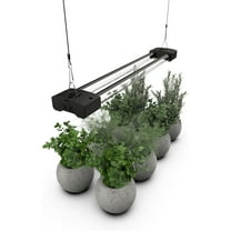 BoostGro LED Grow Light Full Spectrum Linkable 5000K Daylight   660nm Red Indoor Plant Lighting Fixture (2 FT, Black)