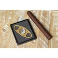 thumbnail image 3 of Polished Metal Double Blade Cigar Cutter - 56 Ring Gauge - Gold, 3 of 4