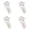 White 4PCS, variant on 4/1PCS Concrete Wall Hooks, NonTrace Picture Hanger for Wooden/Stucco/Plaster/Hard Wall, No Damage or Drilling Picture Hooks for Hanging Picture, Artwork, Clocks