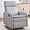Light Grey, variant on Swivel Rocking Recliner Chair for Adults, Rocker Nursery Glider Chair for Living Room Bedroom, Upholstered Fabric Reclining Single Sofa Chair(Light Grey)