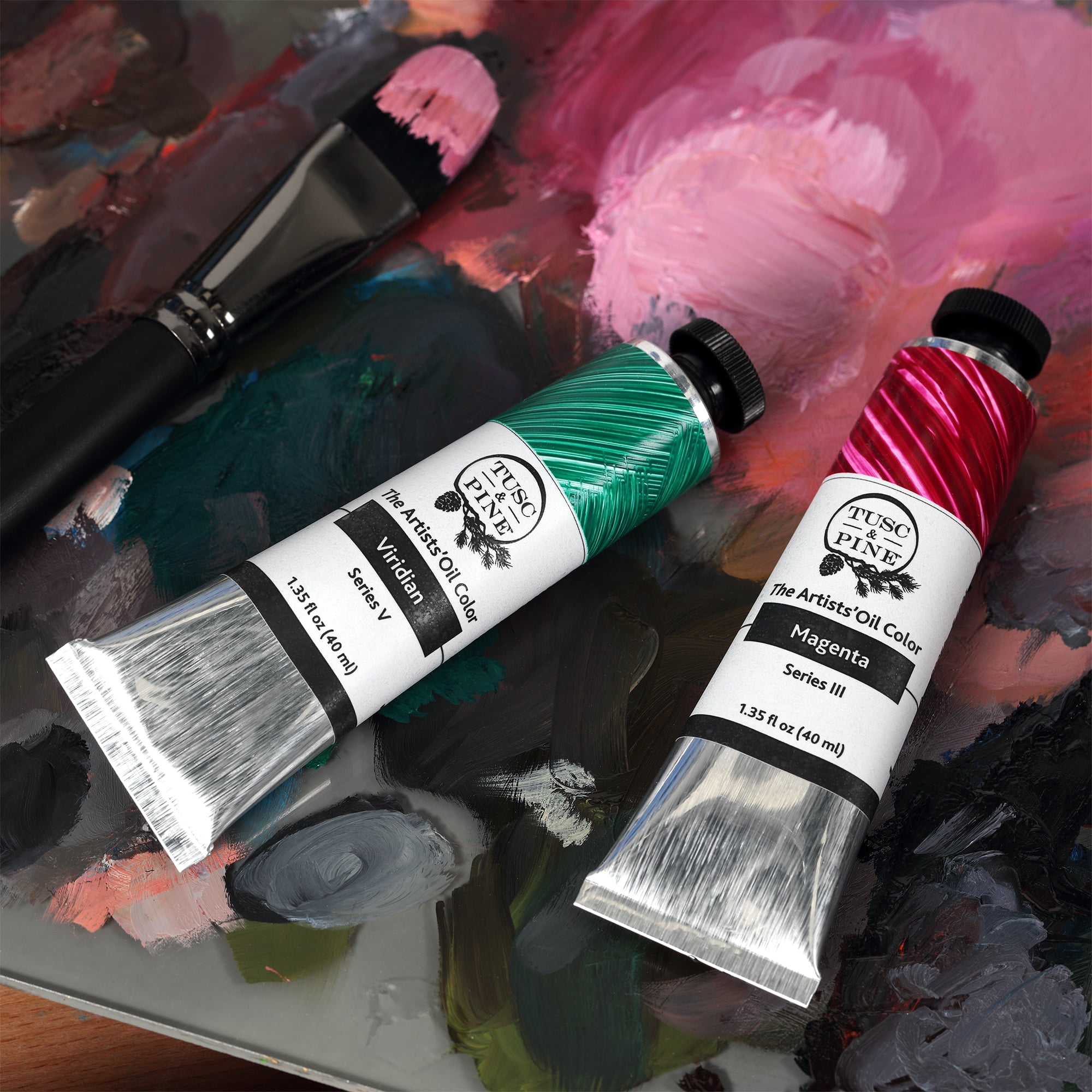 Tusc & Pine Artist Oil Paint - Permanent Orange Medium, 150 ml, Non-Yellowing, Rich & Creamy Consistency, Maximum Pigment Load, Small Batch Milled Oil Paints Made in the USA for Professional Artists