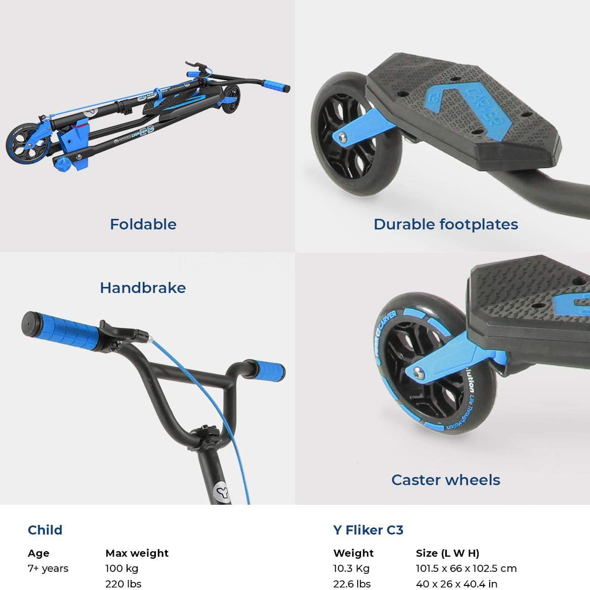 自転車 Yvolution Y Fliker Carver c3 Scooter Yvolution Y Fliker Carver C3 Foldable Wiggle Drift Scooter for