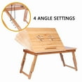 Ktaxon Portable Laptop Desk Folding Foldable Lap Tray Bed Adjustable Table Stand Bamboo