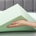 thumbnail image 3 of Mellow 4" Ventilated Memory Foam Mattress Topper with Green Tea Infusion, Short Queen, 3 of 9
