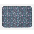 thumbnail image 1 of Nautical Bath Mat, Underwater Wildlife Theme Marine Cartoon Pattern with Various Funny Sea Animals, Non-Slip Plush Mat Bathroom Kitchen Laundry Room Decor, 29.5 X 17.5 Inches, Multicolor, Ambesonne, 1 of 2