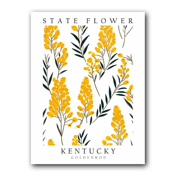 Goldenrod, Kentucky State Flower, Poster Print, Wall Décor