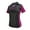 Black/Mulberry, variant on Monterey Club Women's Foil Print Contrast Golf Polo Shirt #2098