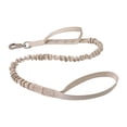 thumbnail image 3 of Bungee Dog Leash Dog Training Leash with Handle Shock Absorbing Heavy Duty Nylon Portable Dog Leashes for Small/Medium Dogs Jogging Grooming Khaki Snap Hook, 3 of 9