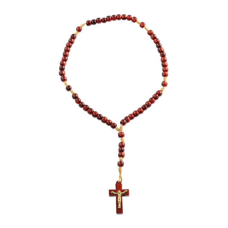 Catholic Wood Beads Mini Rosary by Catholica Shop for Prayer