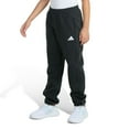 thumbnail image 3 of Girls 7-16 adidas Elastic Waistband Minimal Logo Loose Fleece Joggers Color: Oatmeal Size: MEDIUM, 3 of 4