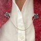 thumbnail image 1 of Six different styles of brooches Sweater/Collar Clip with Chain-Vintage Look Dress/Blouse/Cardigan in the front brooches, 1 of 5