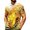 Yellow, variant on Mens Polo Shirts Short Sleeve Polos Festival Theme Print Collar Polo Shirt Top