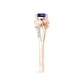 thumbnail image 3 of ANGARA Lab Grown Sapphire and Lab Diamond Twisted Vine Ring for Women in 14K Rose Gold (Size-5mm) | September Birthstone, Birthday, Anniversary, Jewelry Gift for Women | Lab-Grown Blue Sapphire Ring, 3 of 8