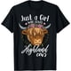 thumbnail image 1 of Scottish Highland Cow Just a Girl Who Loves Highland Cows Camiseta, 1 of 2