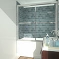 thumbnail image 2 of Framed Double Sliding Tub Door Tempered Glass,Silver Finish, 2 of 17