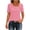 #052-Pink, variant on TaTaai Women's Casual Short Sleeve Top - Solid Color Asymmetric Neckline Tee with Knot Detail, Cotton Loose Fit Summer Shirt Gift