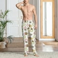 thumbnail image 2 of Gukieu Donut Sloth Print Men's Home Trousers, Elastic Drawstring Home Pajamas Clothing Suitable for Adult Men-Small, 2 of 6