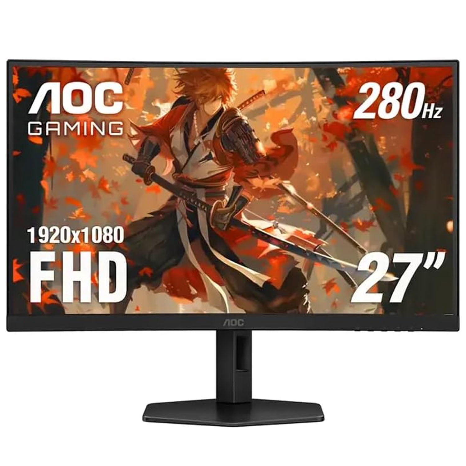 Restored AOC - C27G4ZX 27" Gaming Monitor VA Curved FHD 280Hz 0.3 ms Response Time (Refurbished)