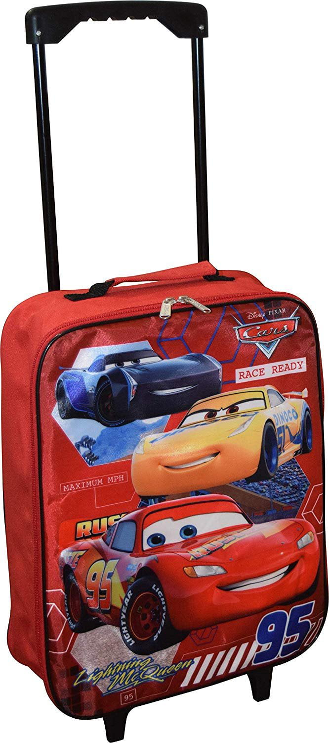 Carry on Approved Rolling Travel Luggage Disney Cars 16 Inch Kids Pilot Case 