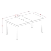 East West Furniture Dining Room Set Buttermilk & Cherry, NIDA6N-BMK-W