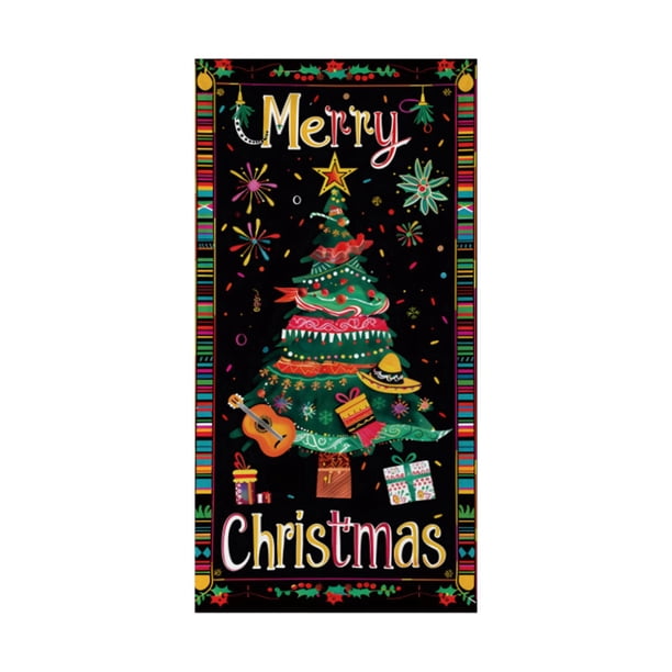 Yhmxh Tapiz para puerta de Navidad