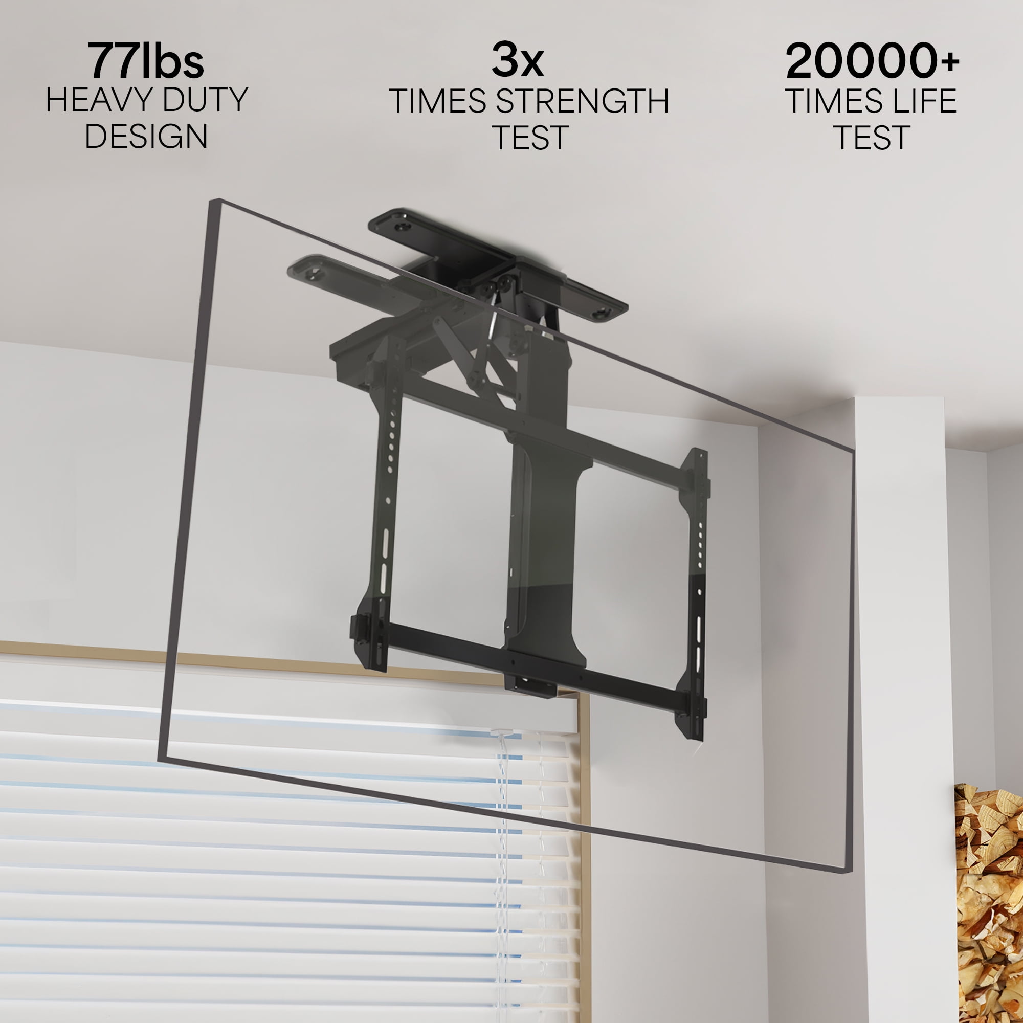 VIVO Black Electric Swivel Flip Down Ceiling TV Mount for 32" to 70" Screen