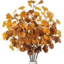 6 Pcs Artificial Ginkgo Leaves for Fall Decor