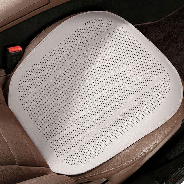 Coussin de Siège Auto Respirant Perforé, Conception Antidérapante Ventilée pour un Confort Rafraîchissant, Coussinet Automobile Polyvalent Toutes Saisons, Soutien Haute Élasticité pour Longs Trajets