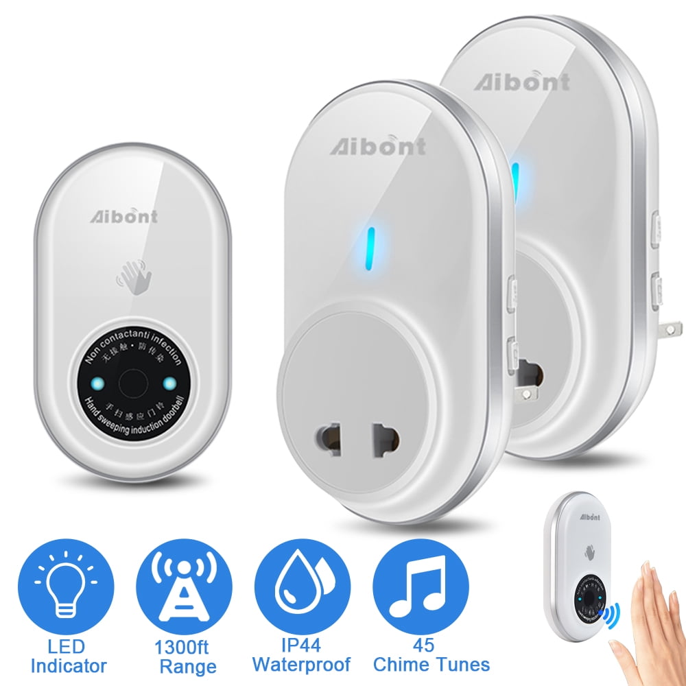 Wireless Doorbells for Home, GIUGT Doorbell Chime with HandScan Sensor