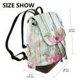 thumbnail image 2 of Balery Vintage Wood with Floral Mochila de Cuero para Mujeres, Gran Capacidad, Bolsa de Viaje Multifuncional, Mochila de Cuero y Bolsa de Hombro para Mujeres, 2 of 4