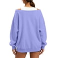 thumbnail image 5 of Cmtiyu Sweatshirts for Women Oversized Long Sleeve Crew Neck Pullover Tops Casual Loose Fit Off the Shoulder Sweatshirts S-XL, 5 of 9
