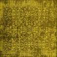 thumbnail image 1 of Ahgly Company Machine Washable Indoor Square Oriental Yellow Industrial Area Rugs, 5' Square, 1 of 4