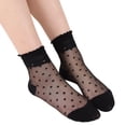 thumbnail image 1 of MIASHUI Chaussettes à Pois Transparents pour Femmes Chaussettes Transparentes Chaussettes Respirantes Chaussettes Basses pour Femmes Chaussettes d'Été Mode Chaussettes Transparentes, 1 of 4