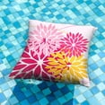 thumbnail image 4 of Outdoor Pillow Covers 16x16 Inch Set of 2 Pink Yellow Flower Decorative Waterproof Summer Outdoor Valentines Pillow Covers for Patio Funiture Garden Couch 168J16, 4 of 6