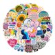thumbnail image 1 of Paquete de pegatinas de vinilo impermeable para anime sobre salud mental, 50 unidades, 1 of 3