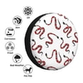 thumbnail image 4 of Sikiie Red Snake PVC Leather Spare Tire Wheel Cover Spare Tire Cover, for Car Truck SUV Camper Trailer Universal Fit(14-17in)-16 inch, 4 of 6