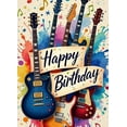 thumbnail image 4 of Musical Theme Happy Birthday Banner with Guitar and Notes Decorations Background Backdrop for Birthday Party Photography Props and Party Decor Supplies, 4 of 4