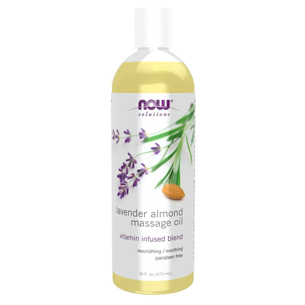 NOW Solutions, Lavender Almond Massage Oil, Vitamin Infused Blend