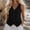 Black, variant on Womens Casual Button Down Sleeveless Vest Solid Color V Neck Business Cotton Linen Jacket Waistcoat White