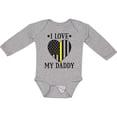 thumbnail image 3 of Inktastic Dispatcher Daddy Gold Line Emergency Boys or Girls Long Sleeve Baby Bodysuit, 3 of 5