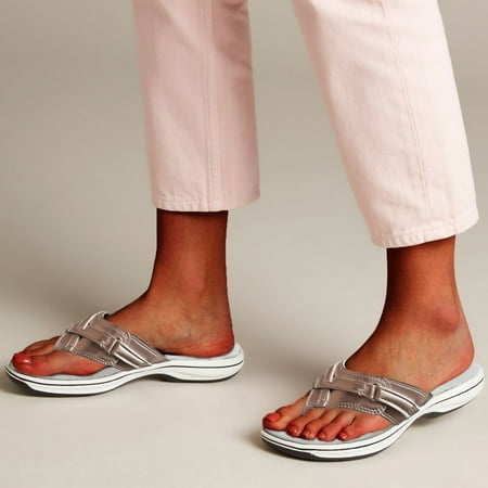 

Tangnade Womens Slippers Casual Fashion Solid Color Flip Flops Flat Comfortable Flip-Flop Sandals