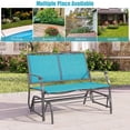 thumbnail image 6 of Costway Patio Glider Rocking Bench Double 2 Person Chair Loveseat Garden Gray Turquoise, 6 of 11