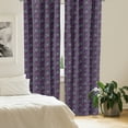 thumbnail image 2 of Ambesonne Ethnic Curtains, Hippie Style Circle Print, Pair of 28"x84", Dark Purple Pale Brown, 2 of 5