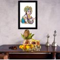 thumbnail image 3 of IBA Indianbeautifulart Makhan Chor Baby Krishna Picture Frame Religious Poster Black Wall Frame Deity Photo Frame Wall Decor&nbsp;For Home/ Office/ Temple-6 x 8 Inches, 3 of 7