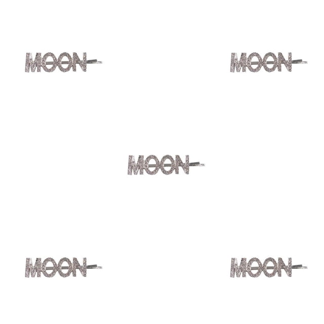 Qarigey Alfileres de aleación Encantador Útil Carta Headwear Clip Premium Decorativo Delicado Multi-funcional Herramientas de peinado para MOON Type2 NO2 Qarigey CBP301172