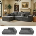 thumbnail image 6 of VANACC 106" Modular Cloud Sectional Sofa, Deep Seat Oversized Couch with Plush Cushions, Pet-Friendly Upholstery, No Assembly Required, Grey, 6 of 10