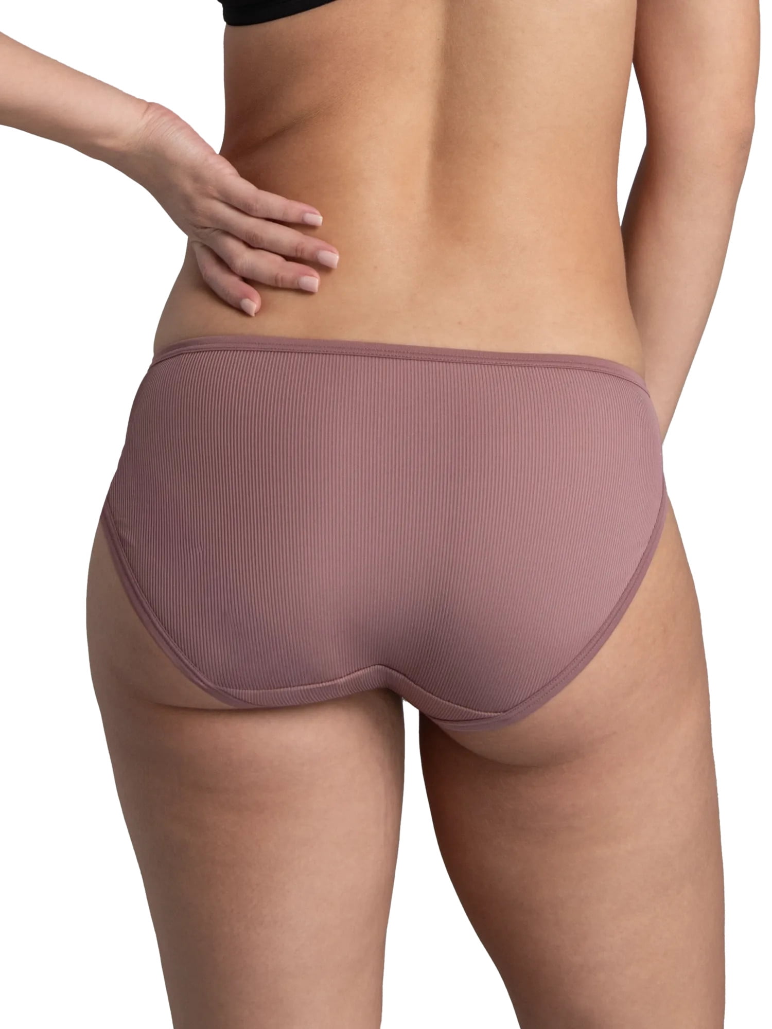 Fruit of the Loom Women's Microfiber Ribbed Underwear, 6-Pack